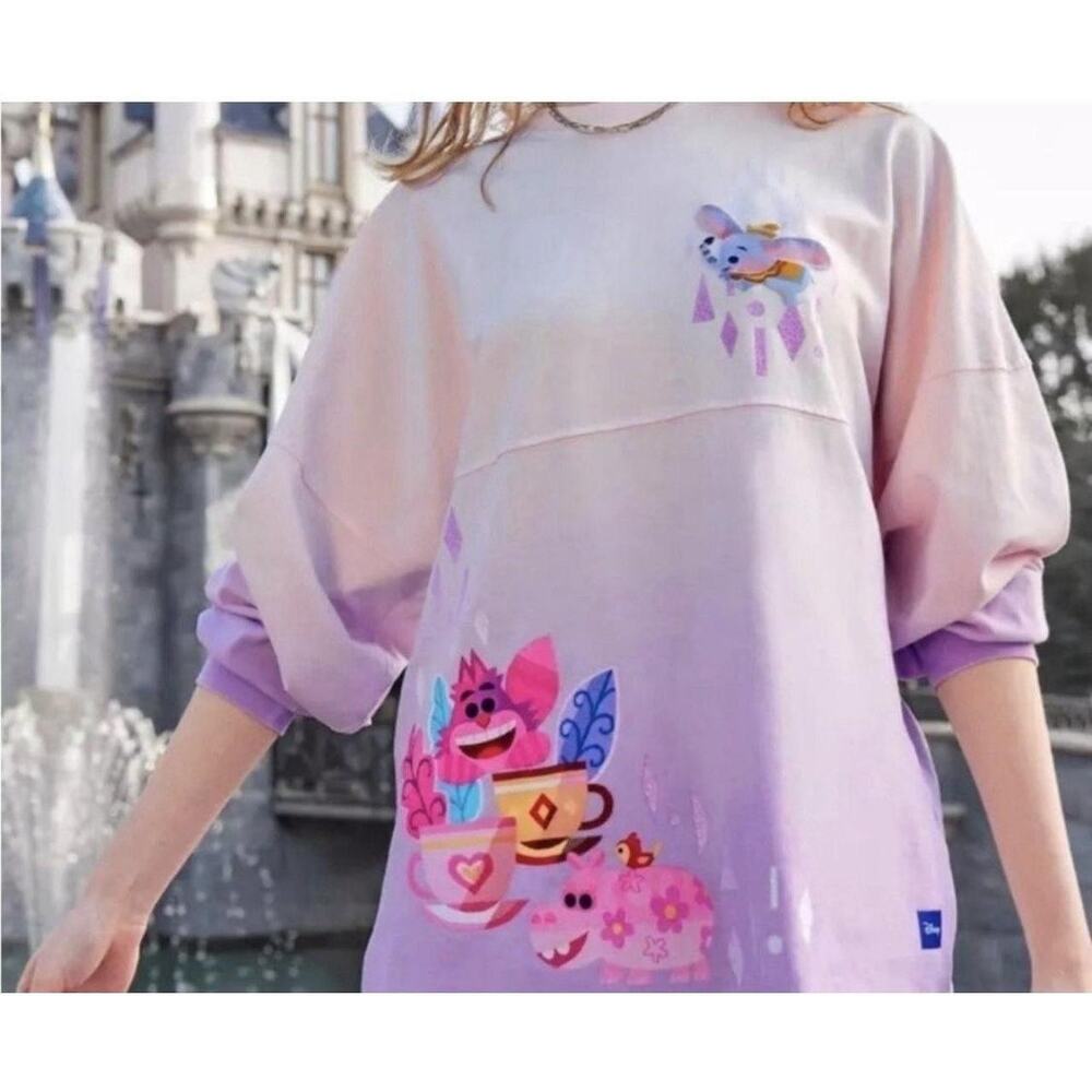 Walt Disney World x Joey Chou Spirit Jersey Fantasyland Pastel Glitter Sz XL NWT